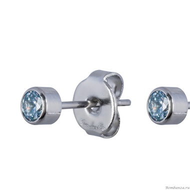 Пусеты Fiore Luna, Cubic zirconia Ske Blue, SWE0128 SB S Пусеты Fiore Luna, Cubic zirconia Ske Blue, SWE0128 SB S